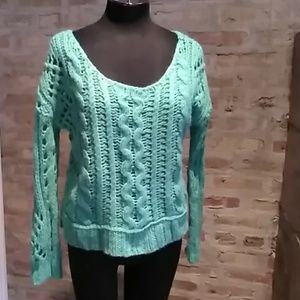 Free People Wide Neck Knit Sweater